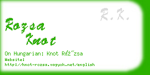 rozsa knot business card